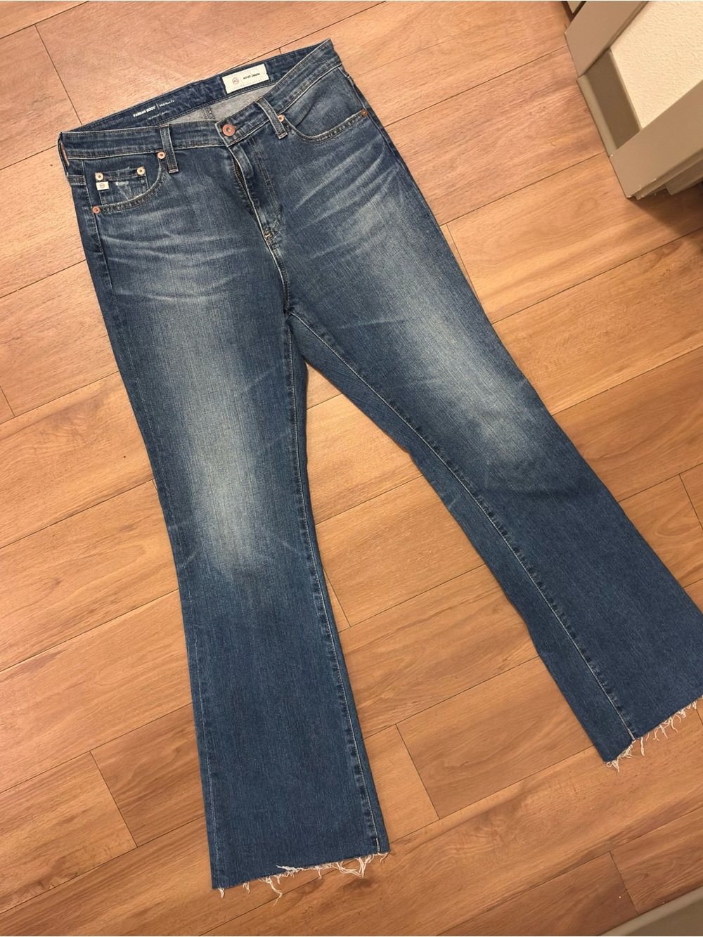AG Adriano Goldschmied Women's Dark Blue Flare Jeans